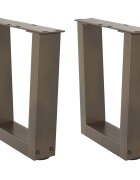 vidaXL Крака за масичка за кафе V-образни 2 бр. естествена стомана 40 x (30-313) см стомана