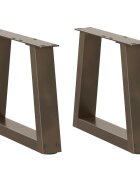 vidaXL Крака за масичка за кафе V-образни 2 бр. естествена стомана 40 x (30-313) см стомана