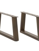 vidaXL Крака за масичка за кафе V-образни 2 бр. естествена стомана 70 x (30-313) см стомана