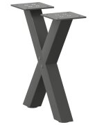 vidaXL Крака за масичка за кафе X-образни 2 бр. антрацит 37x(30-31) см стомана