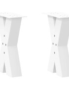 vidaXL Крака за масичка за кафе X-образни 2 бр. бели 28 x (42-43) см стомана