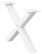 vidaXL Крака за масичка за кафе X-образни 2 бр. бели 50 x (30-31) см стомана