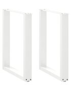 vidaXL Крака за трапезарна маса U-образни 2 бр. бели 60 x (72-73) см стомана