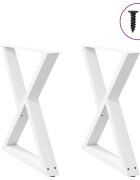 vidaXL Крака за трапезна маса 2 бр. бели 80 x (72-733) см стомана