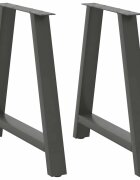 vidaXL Крака за трапезна маса А-образни 2 бр. антрацит 80x(72-73) см стомана