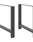 vidaXL Крака за трапезна маса антрацит 2 бр. 100 x (72-73) см стомана