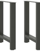 vidaXL Крака за трапезна маса антрацит 2 бр. 60 x (72-73) см стомана