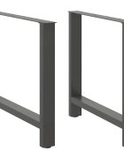 vidaXL Крака за трапезна маса антрацит 2 бр. 80 x (72-73) см стомана