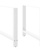 vidaXL Крака за трапезна маса бели 2 бр. 100 x (72-73) см стомана