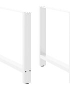 vidaXL Крака за трапезна маса бели 2 бр. 80 x (72-73) см стомана