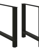 vidaXL Крака за трапезна маса черни 2 бр. 80 x (72-73) см стомана