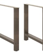 vidaXL Крака за трапезна маса естествена стомана 2 бр. 80 x (72-73) см стомана