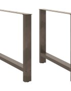 vidaXL Крака за трапезна маса естествена стомана 2 бр. 90 x (72-73) см стомана
