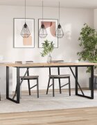 vidaXL Крака за трапезна маса O-рамка 180x80x73 см стомана