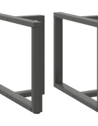 vidaXL Крака за трапезна маса Т-образни 2 бр. антрацит 100x35x(72-73) см стомана
