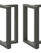 vidaXL Крака за трапезна маса Т-образни 2 бр. антрацит 50x35x(72-73) см стомана