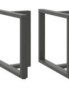 vidaXL Крака за трапезна маса Т-образни 2 бр. антрацит 80x35x(72-73) см стомана
