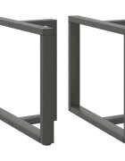 vidaXL Крака за трапезна маса Т-образни 2 бр. антрацит 90x35x(72-73) см стомана