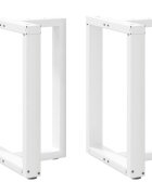 vidaXL Крака за трапезна маса Т-образни 2 бр. бели 60x35x(72-73) см стомана