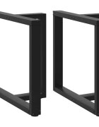 vidaXL Крака за трапезна маса Т-образни 2 бр. черни 80x35x(72-73) см стомана