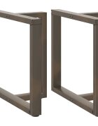 vidaXL Крака за трапезна маса Т-образни 2 бр. черни 80x35x(72-73) см стомана