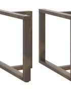 vidaXL Крака за трапезна маса Т-образни 2 бр. черни 90x35x(72-73) см стомана