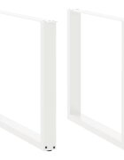 vidaXL Крака за трапезна маса U-образни 2 бр. бели 80x(72-73) см стомана