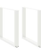vidaXL Крака за трапезна маса U-образни 2 бр. бели 90x(72-73) см стомана