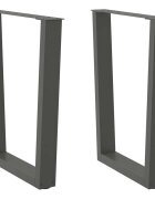 vidaXL Крака за трапезна маса V-образни 2 бр. антрацит 60x(72-733) см стомана