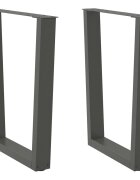 vidaXL Крака за трапезна маса V-образни 2 бр. антрацит 70x(72-733) см стомана