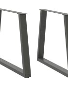 vidaXL Крака за трапезна маса V-образни 2 бр. антрацит 80x(72-733) см стомана