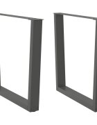 vidaXL Крака за трапезна маса V-образни 2 бр. антрацит 90x(72-733) см стомана