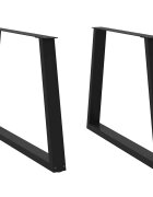 vidaXL Крака за трапезна маса V-образни 2 бр. черни 100 x (72-733) см стомана