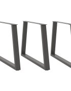 vidaXL Крака за трапезна маса V-образни 3 бр. антрацит 100x(72-733) см стомана