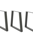 vidaXL Крака за трапезна маса V-образни 3 бр. антрацит 70x(72-733) см стомана
