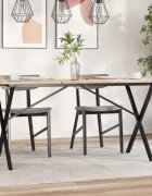 vidaXL Крака за трапезна маса X-рамка 140x60x73 см стомана
