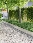 vidaXL Край на Тревата 1000 x 25 x 003 см Поцинкована стомана