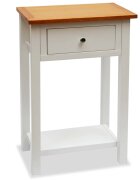 vidaXL Крайна маса 50x32x75 см дъбов масив