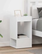 vidaXL Крайна масичка 2 бр. Бяло 30 x 30 x 56 см Инженерна дървесина