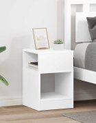 vidaXL Крайна масичка 2 бр. Бяло 305 x 30 x 45 см Инженерна дървесина