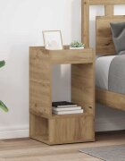 vidaXL Крайна масичка 2 бр. Дъб 30 x 30 x 56 см Инженерна дървесина