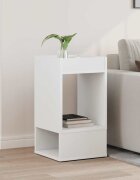 vidaXL Крайна масичка Бяло 30 x 30 x 56 см Инженерна дървесина