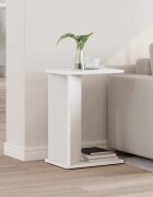 vidaXL Крайна масичка Бяло 35 x 25 x 50 см Инженерна дървесина