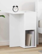vidaXL Крайна масичка Бяло 35 x 40 x 55 см Инженерна дървесина