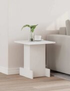 vidaXL Крайна масичка Бяло 355 x 35 x 40 см Инженерна дървесина