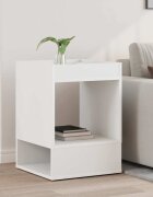 vidaXL Крайна масичка Бяло 40 x 40 x 56 см Инженерна дървесина