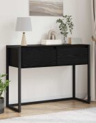 vidaXL Крайна масичка Черния дъб 100 x 36 x 75 см Инженерна дървесина