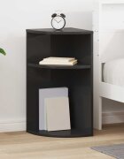 vidaXL Крайна масичка Черно 296 x 296 x 60 см Инженерна дървесина