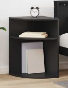 vidaXL Крайна масичка Черно 397 x 397 x 60 см Инженерна дървесина