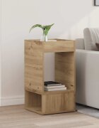 vidaXL Крайна масичка Дъб 30 x 30 x 56 см Инженерна дървесина